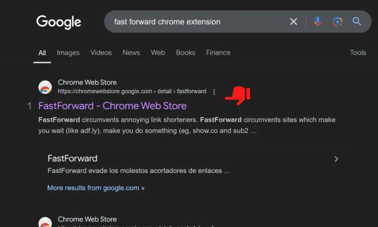 1. Abre Chrome y busca la extensión FastForward para Chrome.
